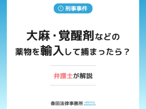 大麻・覚醒剤などの薬物を輸入して捕まったら？弁護士が解説