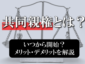 共同親権とは？いつから開始？メリット・デメリットを弁護士が解説