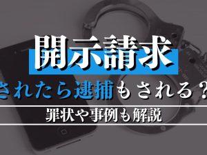 開示請求をされたら逮捕もされる？罪状や事例も解説