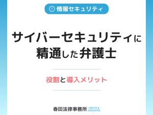 サイバーセキュリティに精通した弁護士の役割と導入メリット