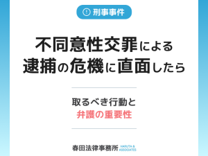 不同意性交等罪による逮捕の危機に直面したら 取るべき行動と弁護の重要性