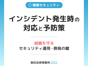 インシデント発生時の対応と予防策：組織を守るセキュリティ運用・啓発の鍵