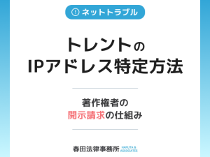 トレントのIPアドレス特定方法と著作権者の開示請求の仕組み