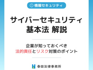 サイバーセキュリティ基本法 解説：企業が知っておくべき法的責任とリスク対策のポイント