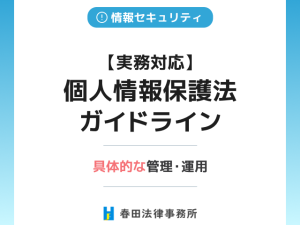 【実務対応】個人情報保護法ガイドラインと具体的な管理・運用